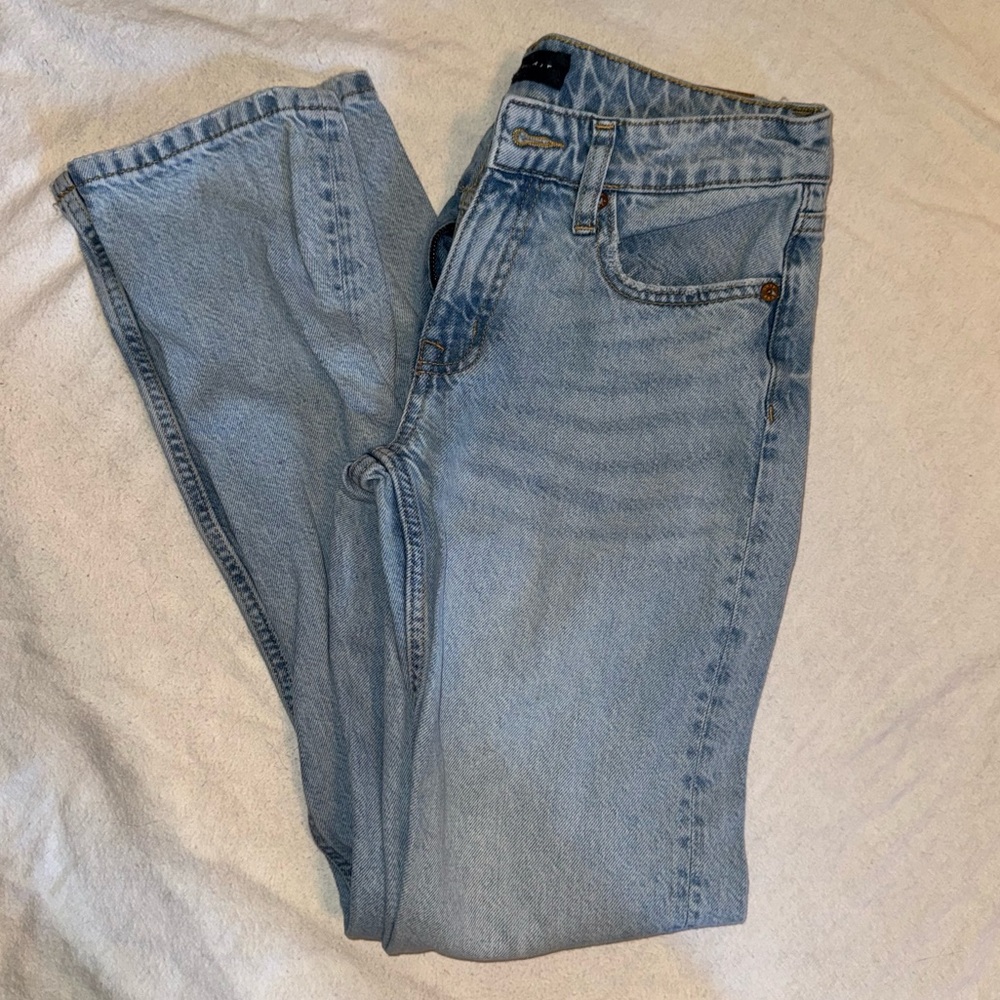 Low rise Aeropostale light blue Straight Leg Jeans